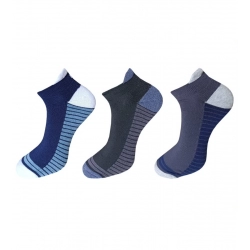 3_Pair Set Unisex Casual Cotton Printed Ankle Length Socks (Multicolor)