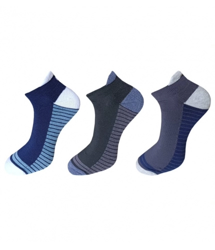 3_Pair Set Unisex Casual Cotton Printed Ankle Length Socks (Multicolor)