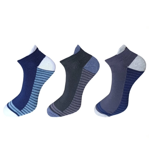 3_Pair Set Unisex Casual Cotton Printed Ankle Length Socks (Multicolor)