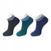 Dropship 3_Pair Set Unisex Casual Cotton Striped Ankle Length Socks (Multicolor)