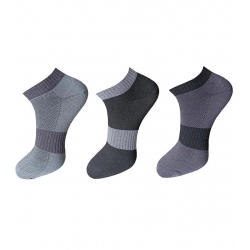 3_Pair Set Unisex Casual Cotton Solid Ankle Length Socks (Multicolor)