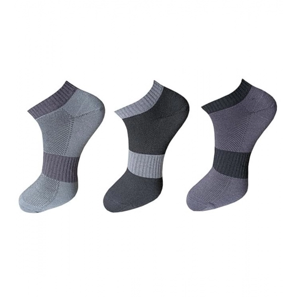 Dropship 3_Pair Set Unisex Casual Cotton Solid Ankle Length Socks (Multicolor)