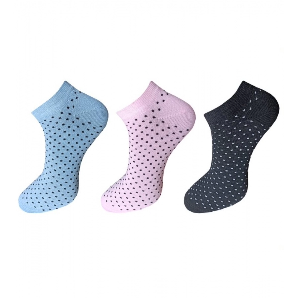 Dropship 3_Pair Set Unisex Casual Cotton Printed Ankle Length Socks (Multicolor)
