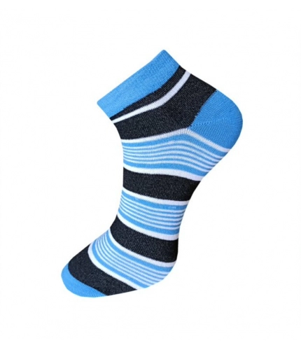 3_Pair Set Unisex Casual Cotton Striped Ankle Length Socks (Multicolor) 3_Pair Set Unisex Casual Cotton Striped Ankle Length Socks (Multicolor)