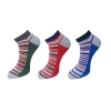 Dropship 3_Pair Set Unisex Casual Cotton Striped Ankle Length Socks (Multicolor)