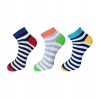 Dropship 3_Pair Set Unisex Casual Cotton Striped Ankle Length Socks (Multicolor)