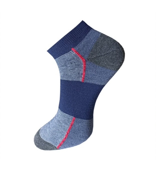 3_Pair Set Unisex Casual Cotton Striped Ankle Length Socks (Multicolor)