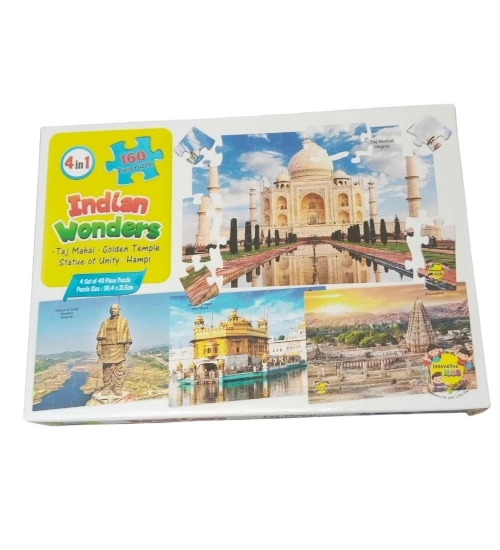 160_Pcs Set Indian Wonders Puzzle  |   Cardboard  |   Educational Toys| 3+ Years