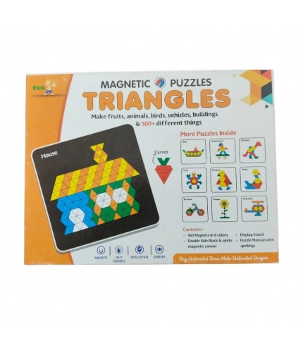 Magnetic Puzzle Triangle |   Cardboard  |   Educational Toys| 3+ Years