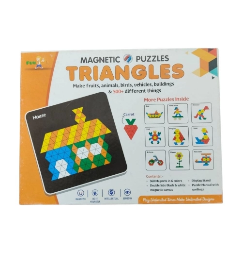 Magnetic Puzzle Triangle |   Cardboard  |   Educational Toys| 3+ Years