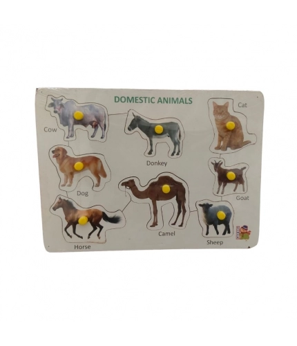Domestic Animal Wooden Puzzle |   Wooden  |   Educational Toys| 3+ Years