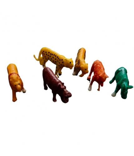 6_Pcs Set Wild Animals |   PVC  |   Toys| 1+ Years