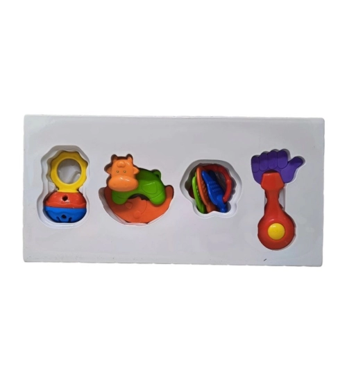 Infant Rattle Set (4 pcs) | Plastic | Toys | 3+ Months Infant Rattle Set (4 pcs) | Plastic | Toys | 3+ Months