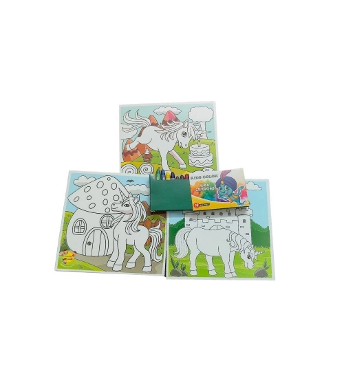 Fun With Color Coloring Board-Unicorn |   Cardboard  |   Educational Toys| 3+ Years