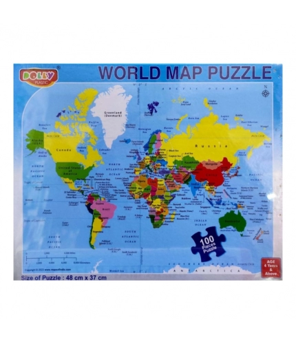 World Map Puzzle | Cardboard | Educational Toys | 3+ Years