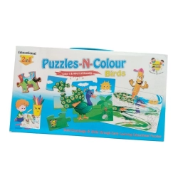 2 In 1 Puzzle &amp; Colors Birds |   Cardboard  |   Educational Toys| 3+ Years