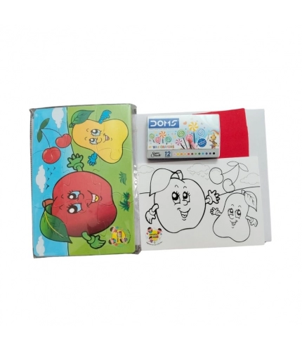 2 In 1 Puzzle & ColorsFtruit | Cardboard | Educational Toys| 3+ Years 2 In 1 Puzzle & ColorsFtruit | Cardboard | Educational Toys| 3+ Years