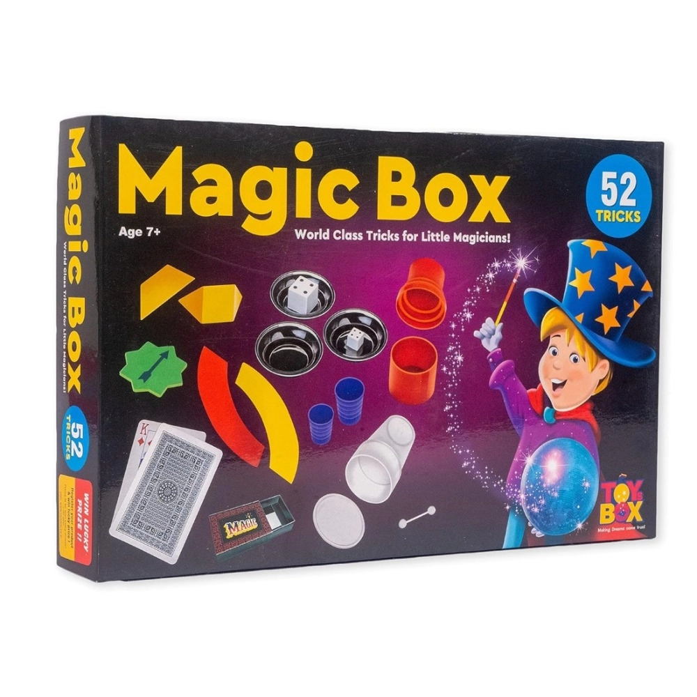 Magician Tricks Magic Box | Cardboard, Plastic | Educational Toys | 3+ Years Magician Tricks Magic Box | Cardboard, Plastic | Educational Toys | 3+ Years