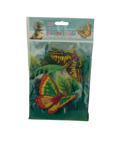 Pack Of_2 Diamond Painting Kit - Butterfly |   Cardboard  |   Stationery | 2+ Years