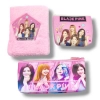 Dropship 3 in 1 Black Pink BTS Stationery Set With 2 Pouchs And 1 Packet Dairy | Soft Furr | Stationery | 5+ Years