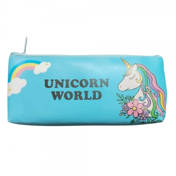 Dropship Pack Of_2 Pencil Poch - Unicorn World |   Canvas  |   Stationery | 3+ Years