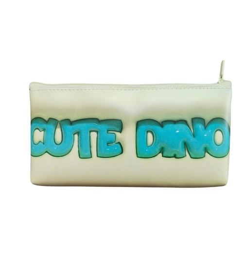 Cute Dino Pencil Pouch |   Canvas  |   Stationery | 3+ Years