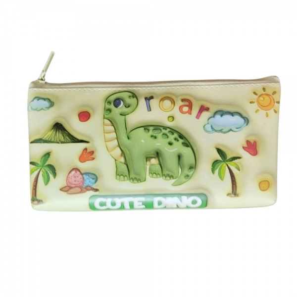 Dropship Cute Dino Pencil Pouch |   Canvas  |   Stationery | 3+ Years