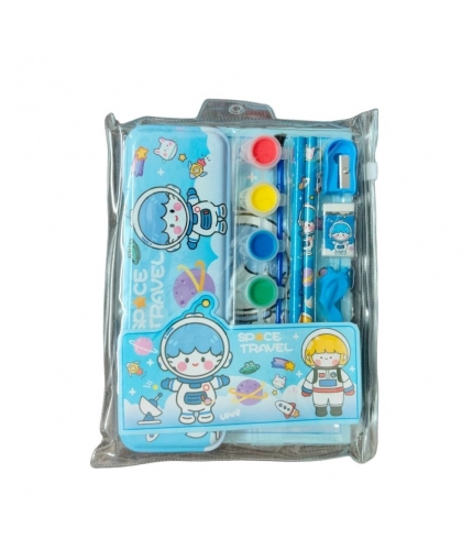 Space Travel Theme Pencil Metal Box Set |   Plastic  |   Stationery | 3+ Years