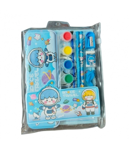 Space Travel Theme Pencil Metal Box Set |   Plastic  |   Stationery | 3+ Years