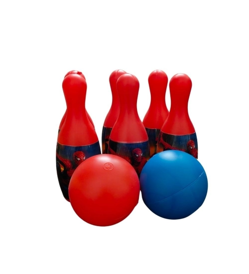 Spider Man Theme Bowling Set with two balls |   Plastic  |   Toys| 1+ Years
