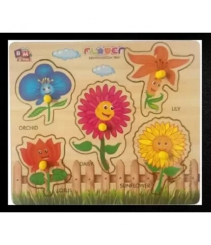 Wooden Puzzle - Flowers | Wood | Educational Toys | 3+ Years