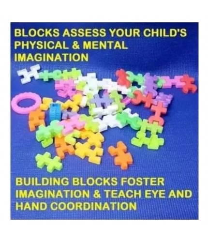 44_Pcs Set Imagination Puzzle Block Set | Plastic | Educational Toys | 3+ Years