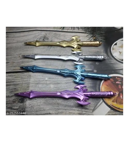 12 PCS_Set Talwar Star Style Sword Novelty  Ball Pen  | Plastic | Stationery | 5+ Years