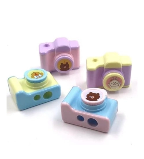 Pack Of_3 Camera Model Sharpener | Plastic | Stationery | 3+ Years
