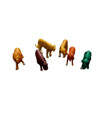 6_Pcs Set Wild Animals |   PVC  |   Toys| 1+ Years