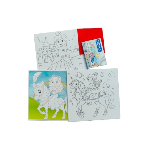 Fun With Coloring Board-Princess |   Cardboard  |   Educational Toys| 3+ Years