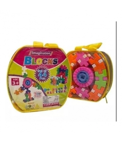 44_Pcs Set Imagination Puzzle Block Set | Plastic | Educational Toys | 3+ Years