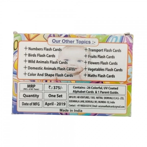 Alphapet Flash cards |   Cardboard  |   Educational Toys| 2+ Years