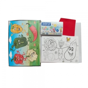 2 In 1 Puzzle & Colors Vegetable |   Cardboard  |   Educational Toys| 3+ Years