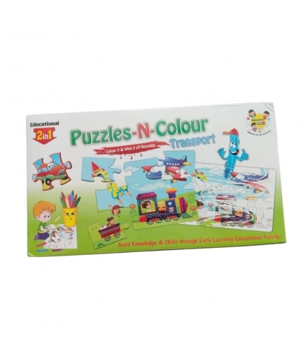 2 In 1 Puzzle & Colors-Transport | Cardboard | Educational Toys| 3+ Years 2 In 1 Puzzle & Colors-Transport | Cardboard | Educational Toys| 3+ Years