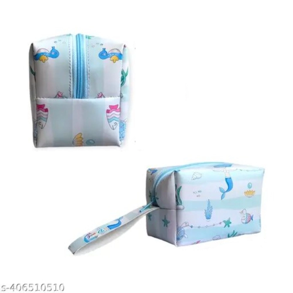 Pouch - Mermaid Theme | Canvas | Stationery | 5+ Years Pouch - Mermaid Theme | Canvas | Stationery | 5+ Years