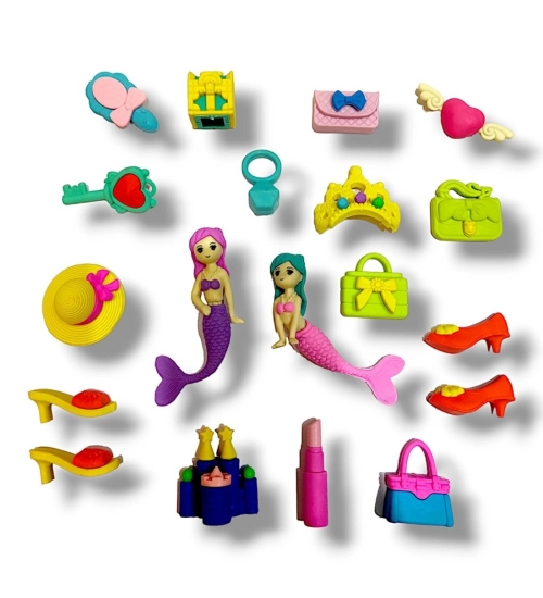 Eraser set - Mermaid theme | Rubber | Stationery | 5+ Years