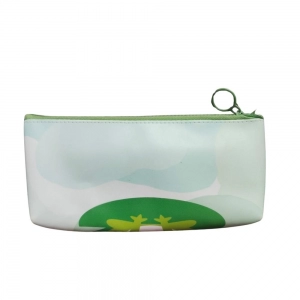 Pack Of_2 Frog Cartoon Printed Pencil Pouch |   Canvas  |   Stationery | 3+ Years