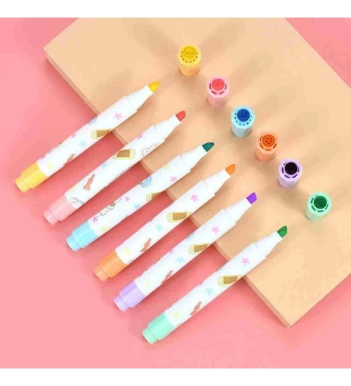 2-in-1 Stamper Marker Pen Set with Water Based Ink | Plastic | Stationery | 3+ Years