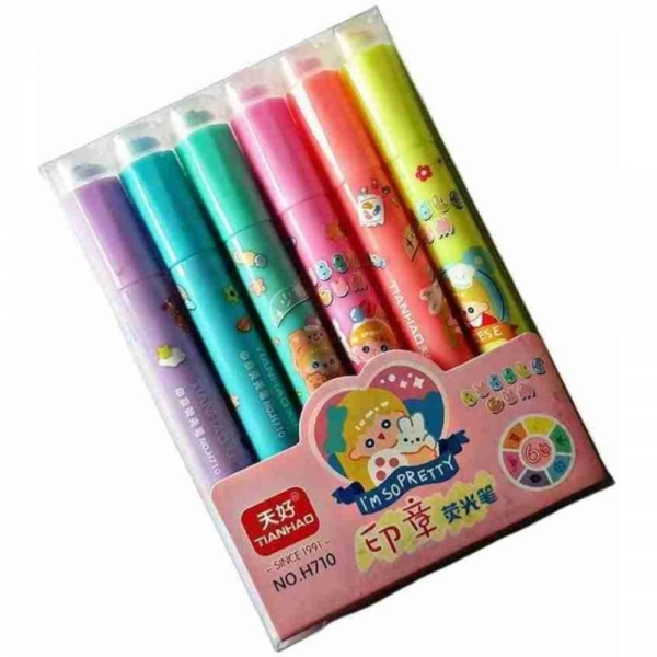Dropship 2-in-1 Stamper Marker Pen Set with Water Based Ink | Plastic | Stationery | 3+ Years