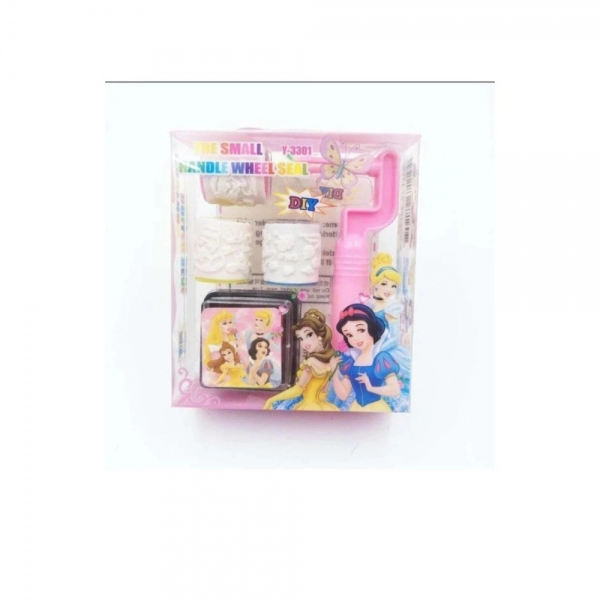 Dropship Pack Of_2 Roller Seal Stamp with Ink pad For DIY Kids Handle Rubber Stamp | Plastic | Stationery | 3+ Years