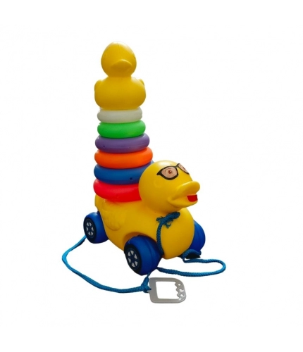 Dady Duck With Rings For Toddlers | Plastic | Toys| 1+ Years Dady Duck With Rings For Toddlers | Plastic | Toys| 1+ Years