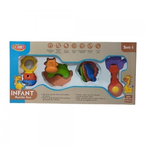 Infant Rattle Set (4 pcs) | ‎Plastic | Toys | 3+ Months