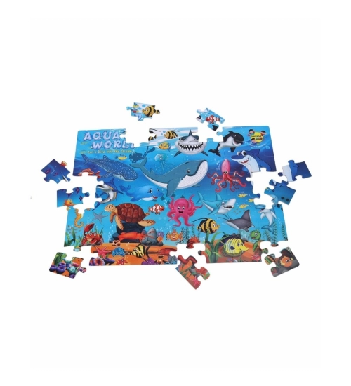 64_Pcs Set Aqua World Puzzle | Cardboard | Educational Toys | 4+ Years