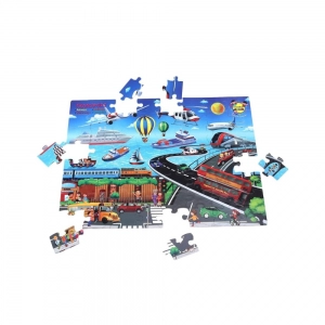 64_Pcs Set Transport Puzzle | Cardboard | Educational Toys | 4+ Years